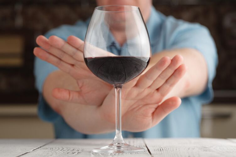 rejection of a glass of wine